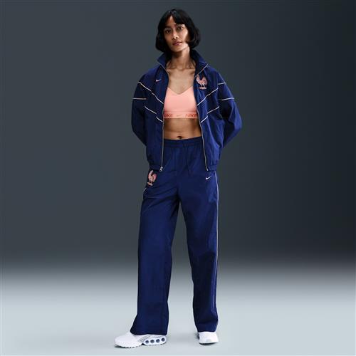 Vævede FFF Windrunner Nike Football-bukser med høj talje til mænd - blå