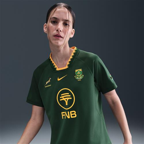 Springboks 2025/26 Stadium Home Nike Rugby Home Replica-spillertrøje til kvinder - grøn