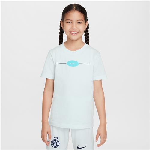 Inter Milan Nike Football-T-shirt til større børn - blå