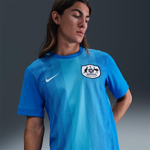 Australien 2025/26 Stadium Goalkeeper Nike Dri-FIT Replica-fodboldtrøje med korte ærmer til mænd - blå
