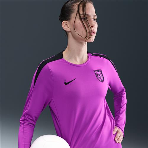 Maksintrikket England Strike Nike Dri-FIT-fodboldtrøje med rund hals til kvinder - lilla