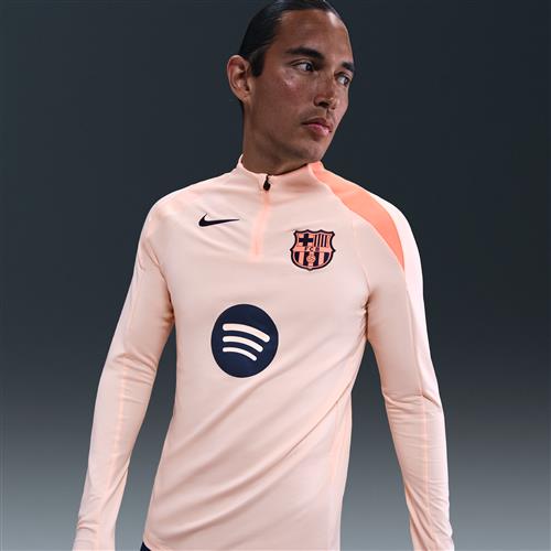 Maskinstrikket FC Barcelona Strike Third Nike Dri-FIT Total 90-fodboldtræningstrøje til mænd - Orange