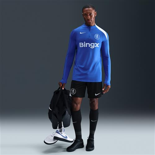 Maskinstrikkede Chelsea FC Strike Third Nike Dri-FIT Total 90-fodboldshorts til mænd - sort