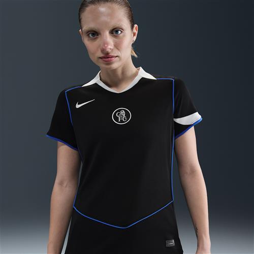 Chelsea FC 2025/26 Stadium Third Nike Dri-FIT Total 90 Replica-fodboldtrøje til kvinder - sort