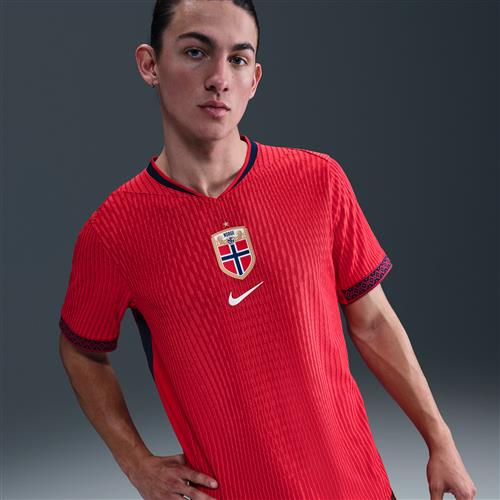 Norge 2025 Match Home (kvindehold) Nike Dri-FIT ADV Authentic-fodboldspillertrøje til mænd - rød