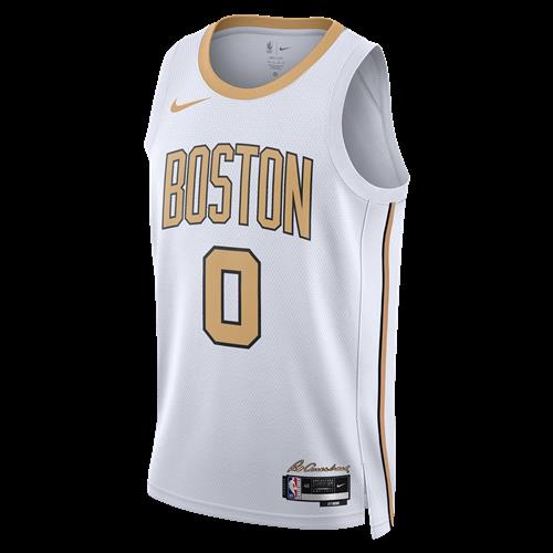 Jayson Tatum Boston Celtics City Edition Nike NBA Swingman-trøje til mænd - hvid