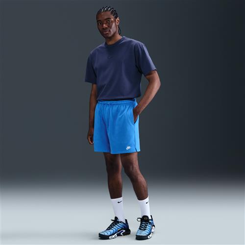 Nike Club Flow-shorts i french terry til mænd - blå