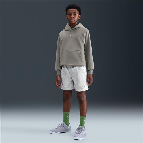 Vævede Kobe-basketballshorts til større børn - hvid