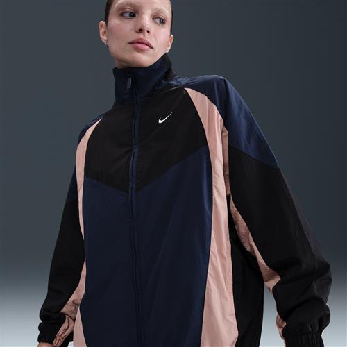 Oversized Nike -løbejakke til kvinder - blå