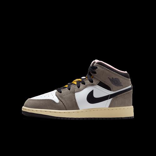 Air Jordan 1 Mid SE-sko til større børn - hvid