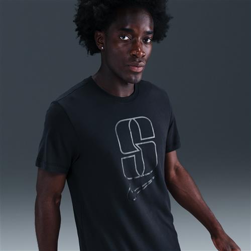 Sabrina Dri-FIT-basketball-T-shirt til mænd - sort