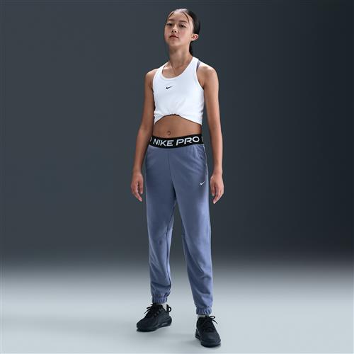 Nike Pro Fleece Dri-FIT-joggers til større børn (piger) - blå
