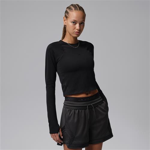 Langærmet Jordan Sport Flightweight-overdel til kvinder - sort