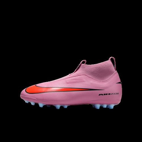 Nike Jr. Mercurial Superfly 10 Academy High Top-fodboldstøvler til kunstgræs mindre/større børn - Pink
