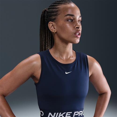 Kort Nike Pro Dri-FIT-tanktop til kvinder - blå