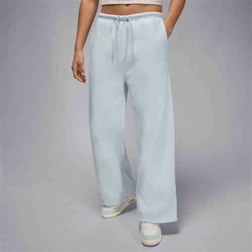 Jordan Brooklyn Fleece-bukser med åben kant til kvinder - grå