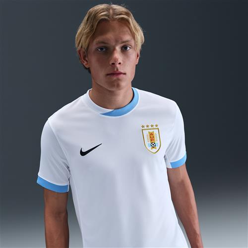 Uruguay 2024/25 Stadium Away (herrehold) Nike Dri-FIT Replica-fodboldtrøje til mænd - hvid