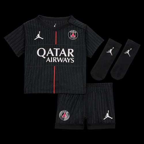 Paris Saint-Germain 2025/26 Stadium Fourth Jordan Soccer Replica-sæt i tre dele til babyer/småbørn - sort