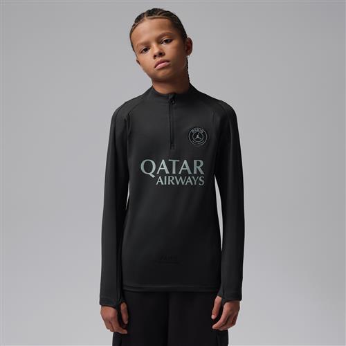 Paris Saint-Germain Strike Fourth Jordan Dri-FIT-fodboldtræningstrøje til større børn - sort