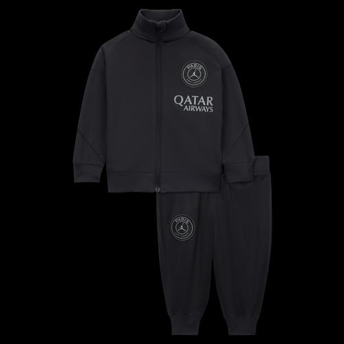 Maskinstrikket Paris Saint-Germain Strike Fourth Jordan Dri-FIT-fodboldtracksuit til babyer/småbørn - sort