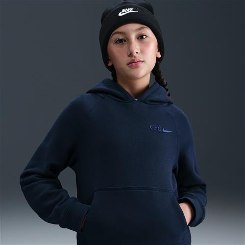 Chelsea FC Air Nike Football-hættetrøje til større børn - blå