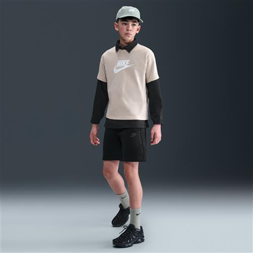 Nike Tech Fleece-shorts til større børn (drenge) - sort