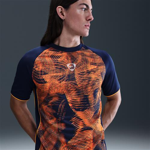 Kortærmet Nike Academy+ Dri-FIT-fodboldtrøje til mænd - blå