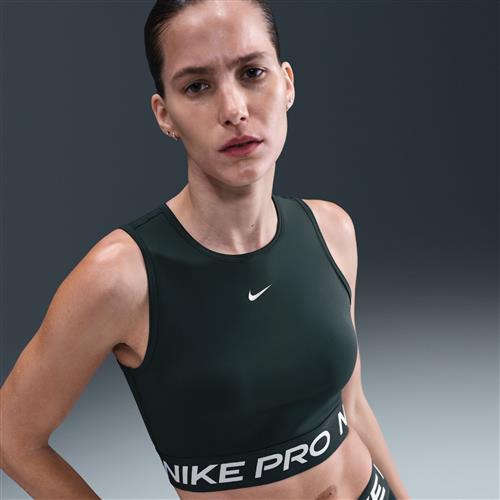 Kort Nike Pro Dri-FIT-tanktop til kvinder - grøn