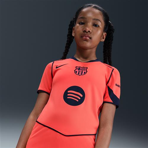 FC Barcelona 2025/26 Stadium Third Nike Dri-FIT Total 90-replica-fodboldtrøje til større børn - Orange