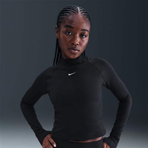 Nike Pro Dri-FIT-top med lange ærmer til kvinder - sort