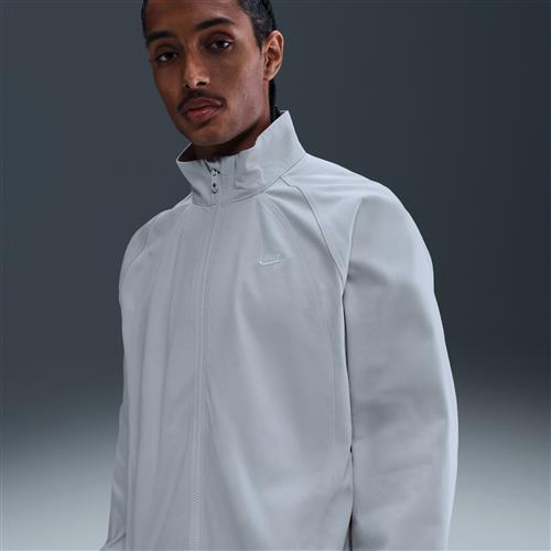 Nike SB Denim-løbejakke med lynlås i fuld længde - grå