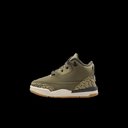 Jordan 3 Retro "Medium Olive"-sko til babyer/småbørn - grøn