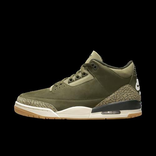 Air Jordan 3 Retro "Medium Olive"-herresko - grøn