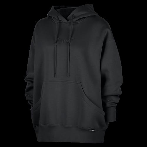 Chicago Bulls City Edition Nike NBA Phoenix Premium-hættetrøje i fleece til kvinder - sort