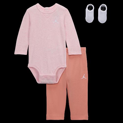 Langærmet Jordan Essentials-bodysuit-sæt til babyer - Orange