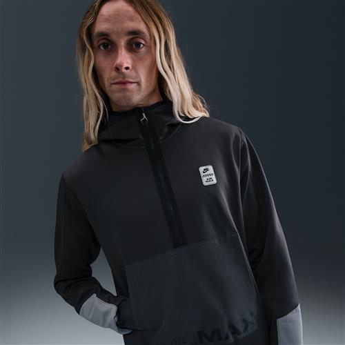 Nike Air Max-fleecehættetrøje med 1/2-lynlås til mænd - grå