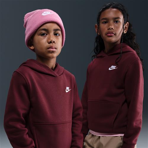 Nike Club Fleece-pullover-hættetrøje til større børn - rød