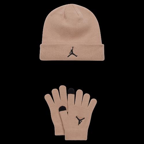 Jordan Essentials-beanie-sæt i to dele til større børn - brun