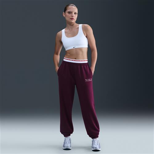 Nike Phoenix Fleece-sweatpants med høj talje til kvinder - rød