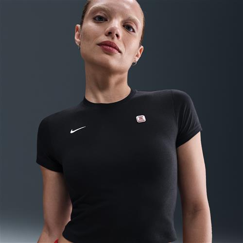 Nike Shox tætsiddende T-shirt til kvinder - sort
