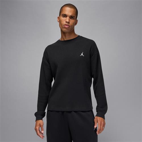 Langærmet Jordan Flight Mountainside-trøje med waffle-mønster til mænd - sort