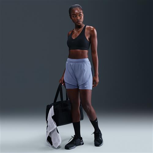 Nike Universa-2-i-1-shorts (13 cm) til kvinder - blå