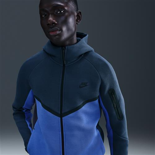 Nike Tech Windrunner-fleecejakke med lynlås til mænd - blå