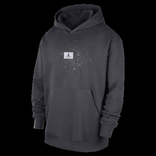 Chicago Bulls Jordan Basketball Flight-hættetrøje i fleece til mænd - grå