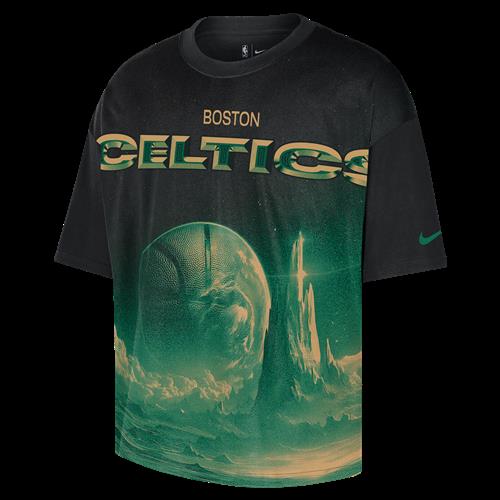 Boston Celtics Courtside Nike NBA Boxy-T-shirt til mænd - sort