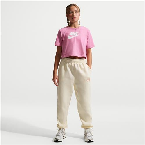 Løstsiddende Nike Club Fleece-bukser med grafik til piger - brun