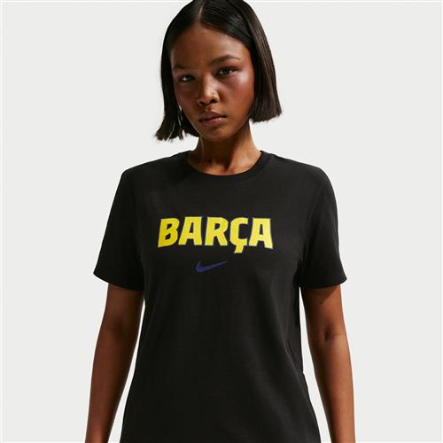 FC Barcelona Nike-fodbold-T-shirt til kvinder - sort