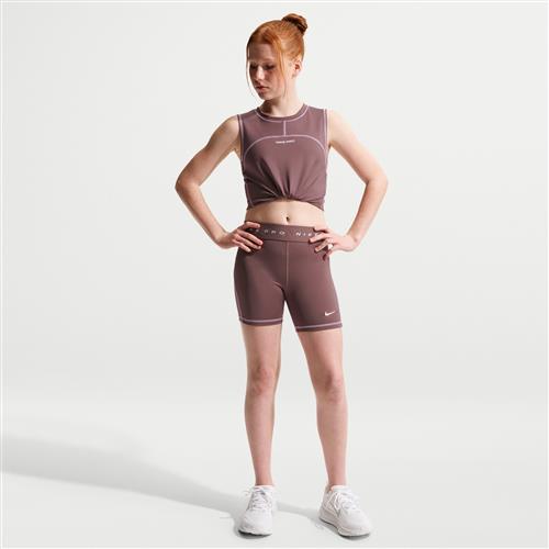 Nike Pro Dri-FIT-shorts (7,6 cm) til større børn - lilla