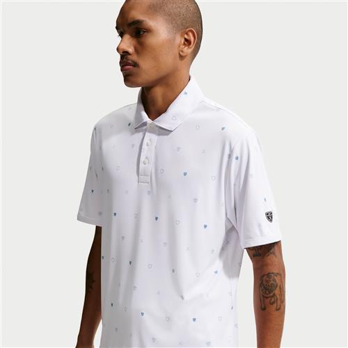 Kortærmet Nike Par Dri-FIT-golfpolo til mænd - hvid