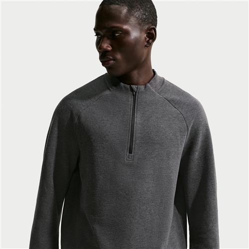 Nike Par Therma-FIT-golfoverdel med lynlås i halv længde til mænd - sort